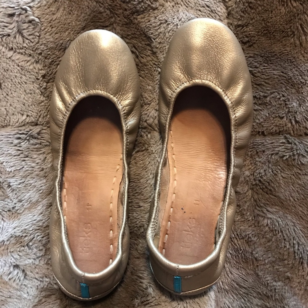 Metallic Gold Tieks size 11